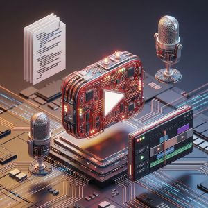 Circuit board YouTube logo representing an AI automation YouTube channel workflow