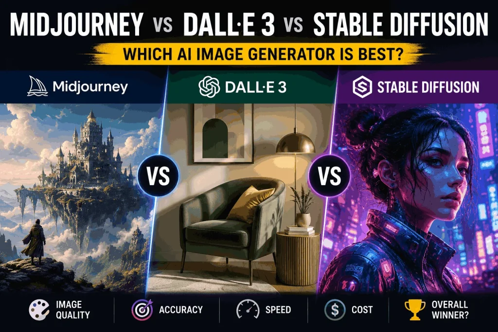 Midjourney vs DALL-E 3 vs Stable Diffusion: Best for Selling Art