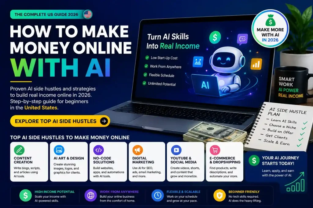 How to Make Money Online with AI: The Complete US Guide to AI Side Hustles in 2026