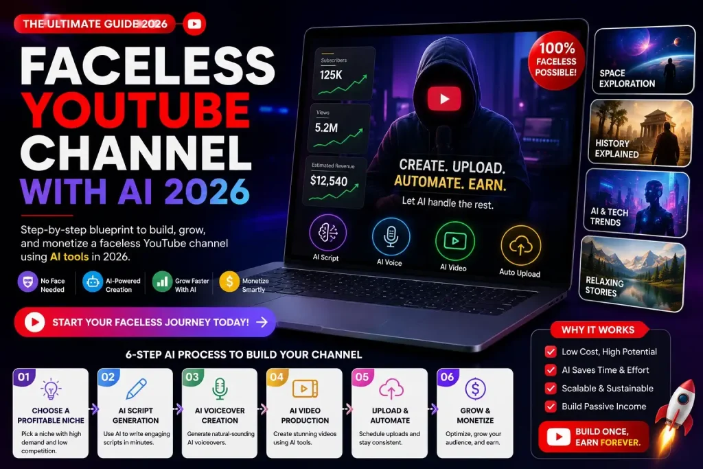 How to Start a Faceless YouTube Channel with AI in 2026
